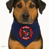 9/11 Fire Department Pocket Logo FDNY 20TH Anniversary Back & Front USA-Made Doggie Bandana thumb 1