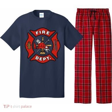 9/11 Fire Department Pocket Logo FDNY 20TH Anniversary Back & Front Pajama Set