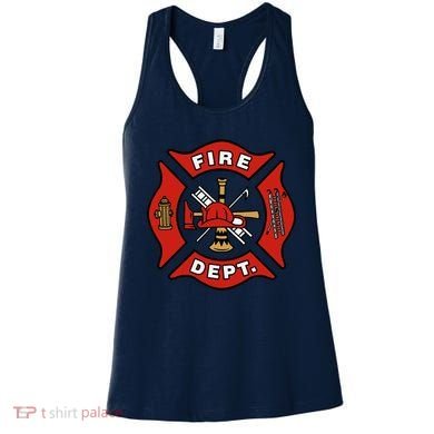 9/11 Fire Department Pocket Logo FDNY 20TH Anniversary Back & Front Women's Tank Top