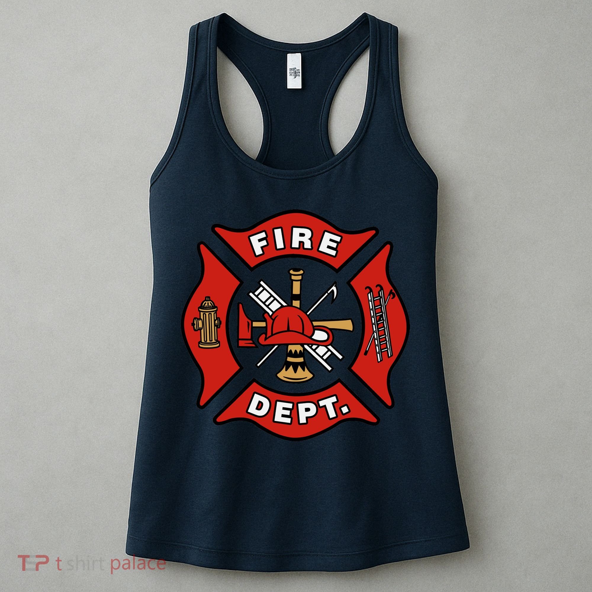 9/11 Fire Department Pocket Logo FDNY 20TH Anniversary Back & Front Women's Tank Top