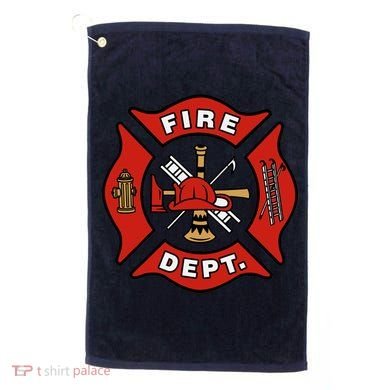 9/11 Fire Department Pocket Logo FDNY 20TH Anniversary Back & Front Golf Towel