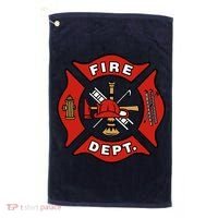 9/11 Fire Department Pocket Logo FDNY 20TH Anniversary Back & Front Golf Towel thumb 0
