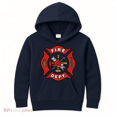 9/11 Fire Department Pocket Logo FDNY 20TH Anniversary Back & Front Kids Hoodie