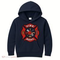 9/11 Fire Department Pocket Logo FDNY 20TH Anniversary Back & Front Kids Hoodie thumb 0