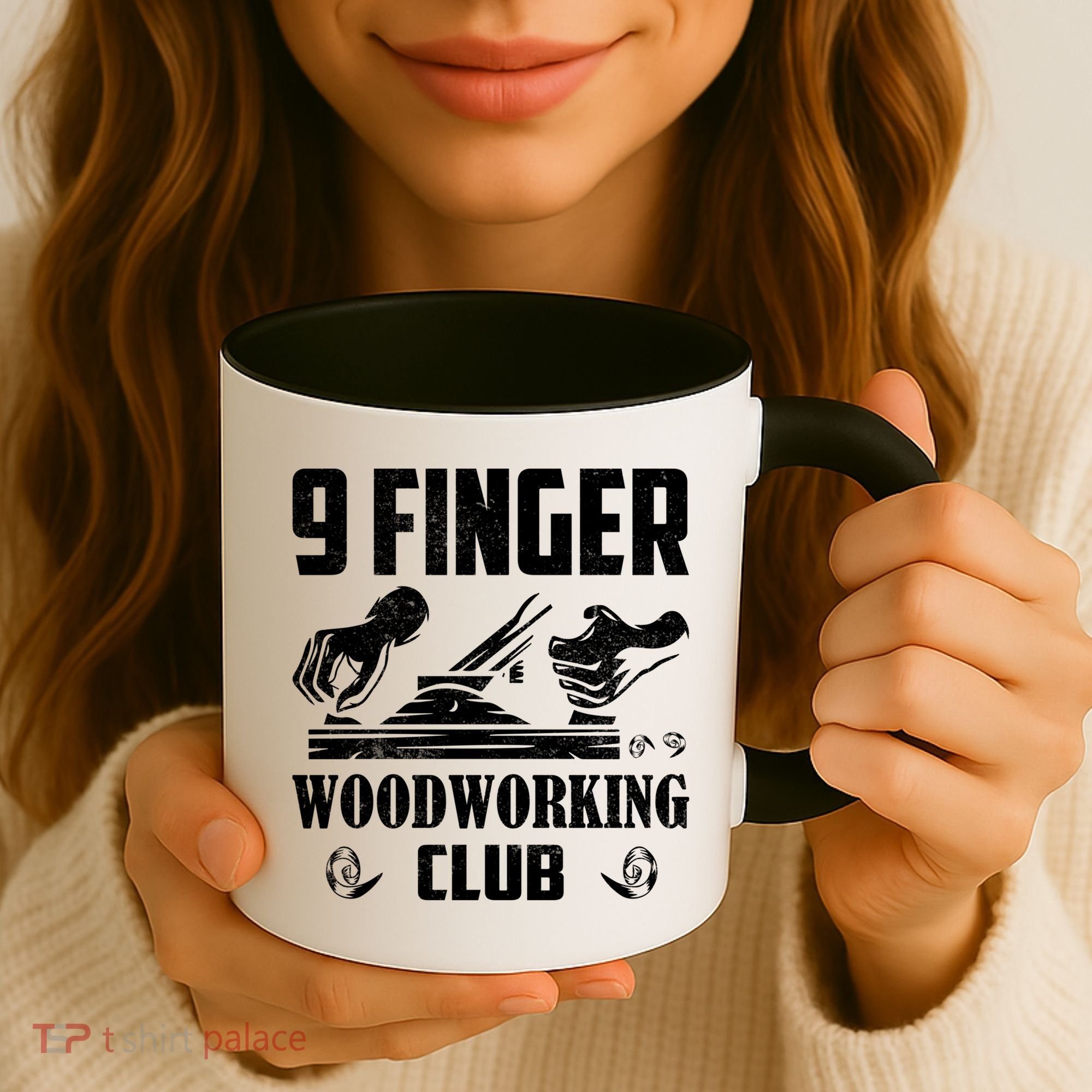 9 Finger Woodworking Club Woodworker Carpenter Gift Coffee Mug