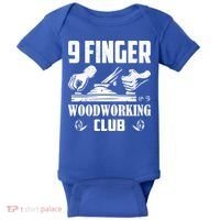 9 Finger Woodworking Club Woodworker Carpenter Gift Baby Bodysuit thumb 0
