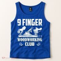 9 Finger Woodworking Club Woodworker Carpenter Gift Tank Top thumb 2