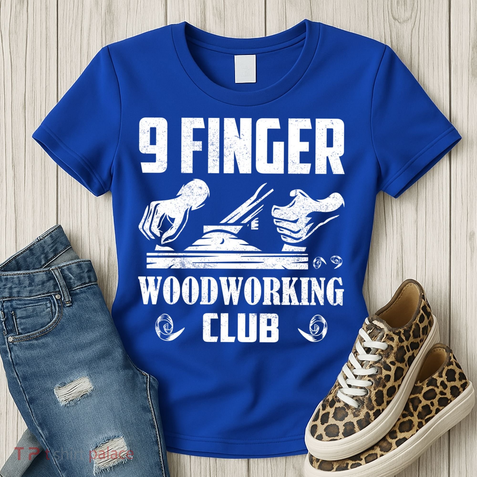 9 Finger Woodworking Club Woodworker Carpenter Gift Women's T-Shirt