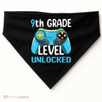 9Th Grade Level Unlocked Back To School Gamer USA-Made Doggie Bandana