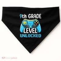 9Th Grade Level Unlocked Back To School Gamer USA-Made Doggie Bandana thumb 0