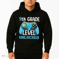 9Th Grade Level Unlocked Back To School Gamer Hoodie thumb 2