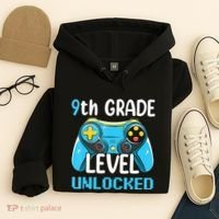 9Th Grade Level Unlocked Back To School Gamer Hoodie thumb 4