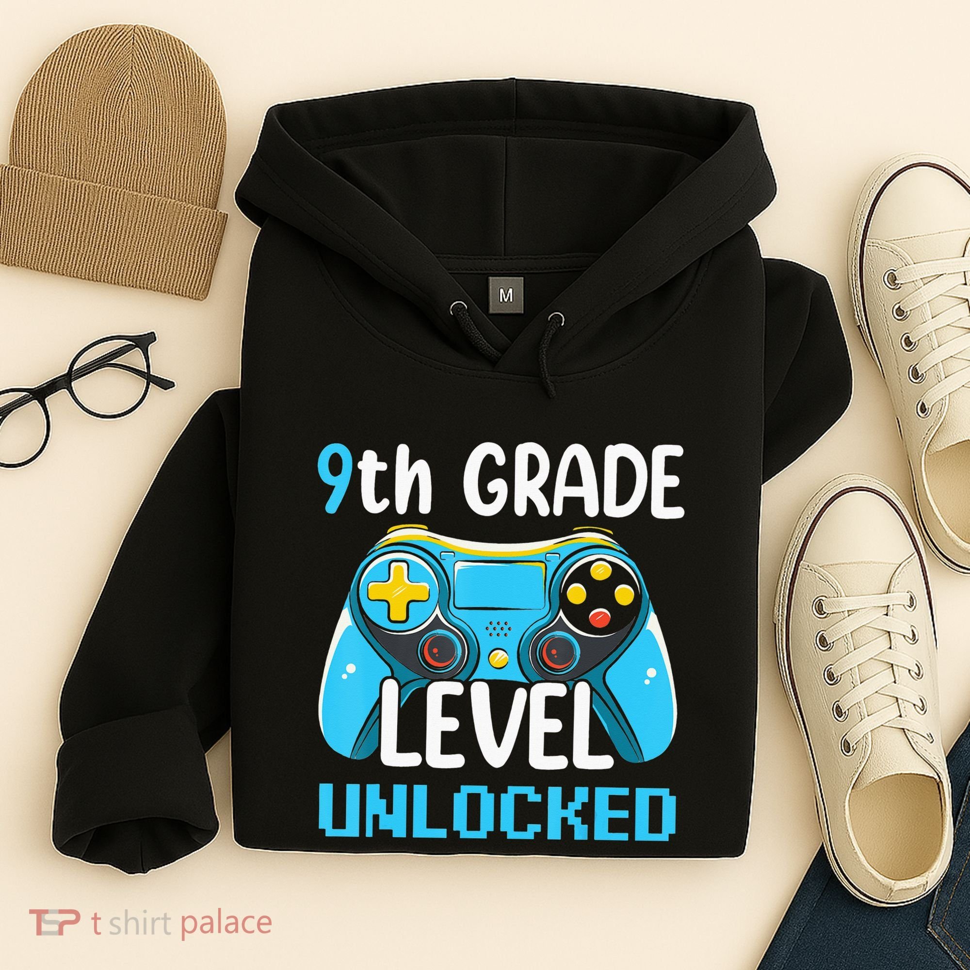 9Th Grade Level Unlocked Back To School Gamer Hoodie