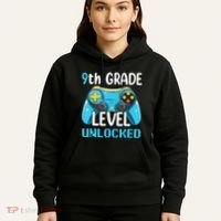 9Th Grade Level Unlocked Back To School Gamer Hoodie thumb 5