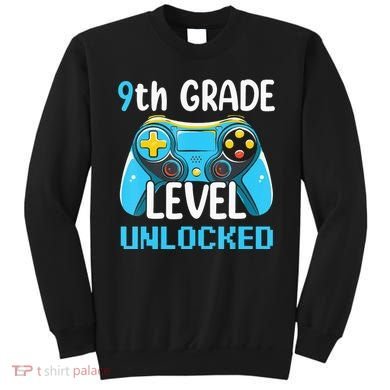 9Th Grade Level Unlocked Back To School Gamer Sweatshirt