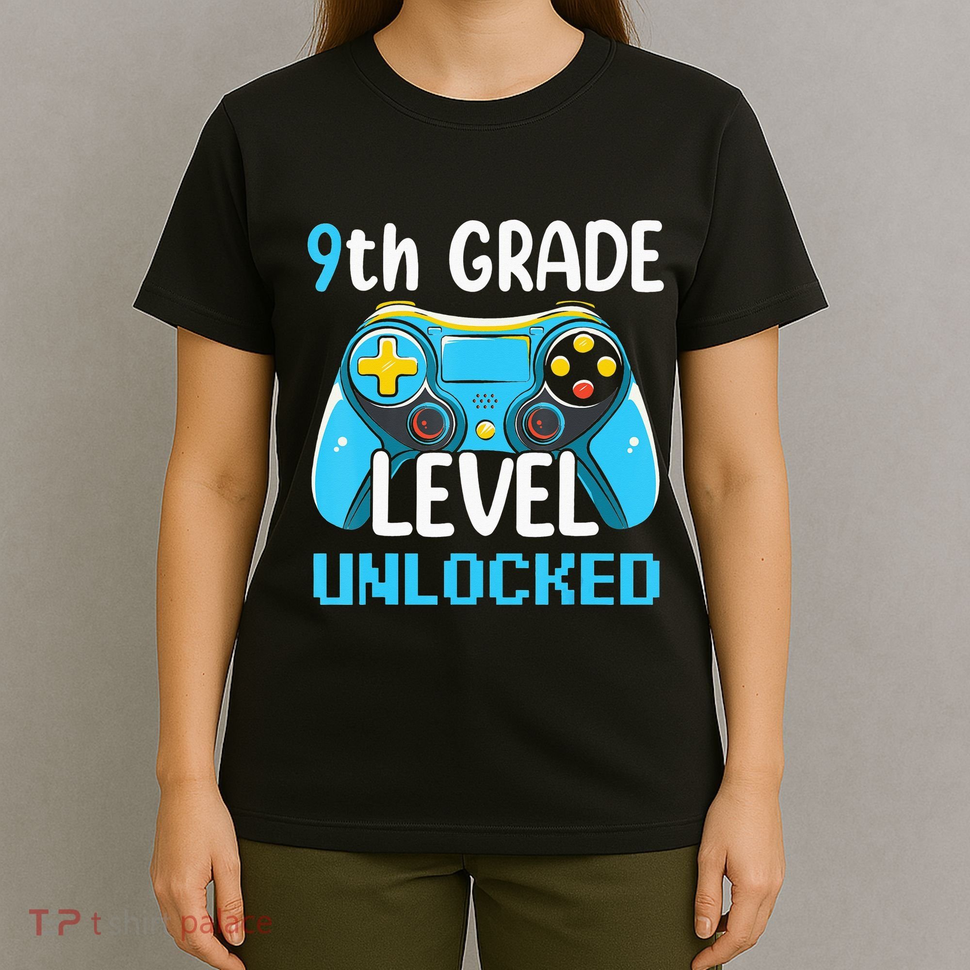 9Th Grade Level Unlocked Back To School Gamer T-Shirt
