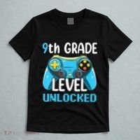 9Th Grade Level Unlocked Back To School Gamer T-Shirt thumb 5