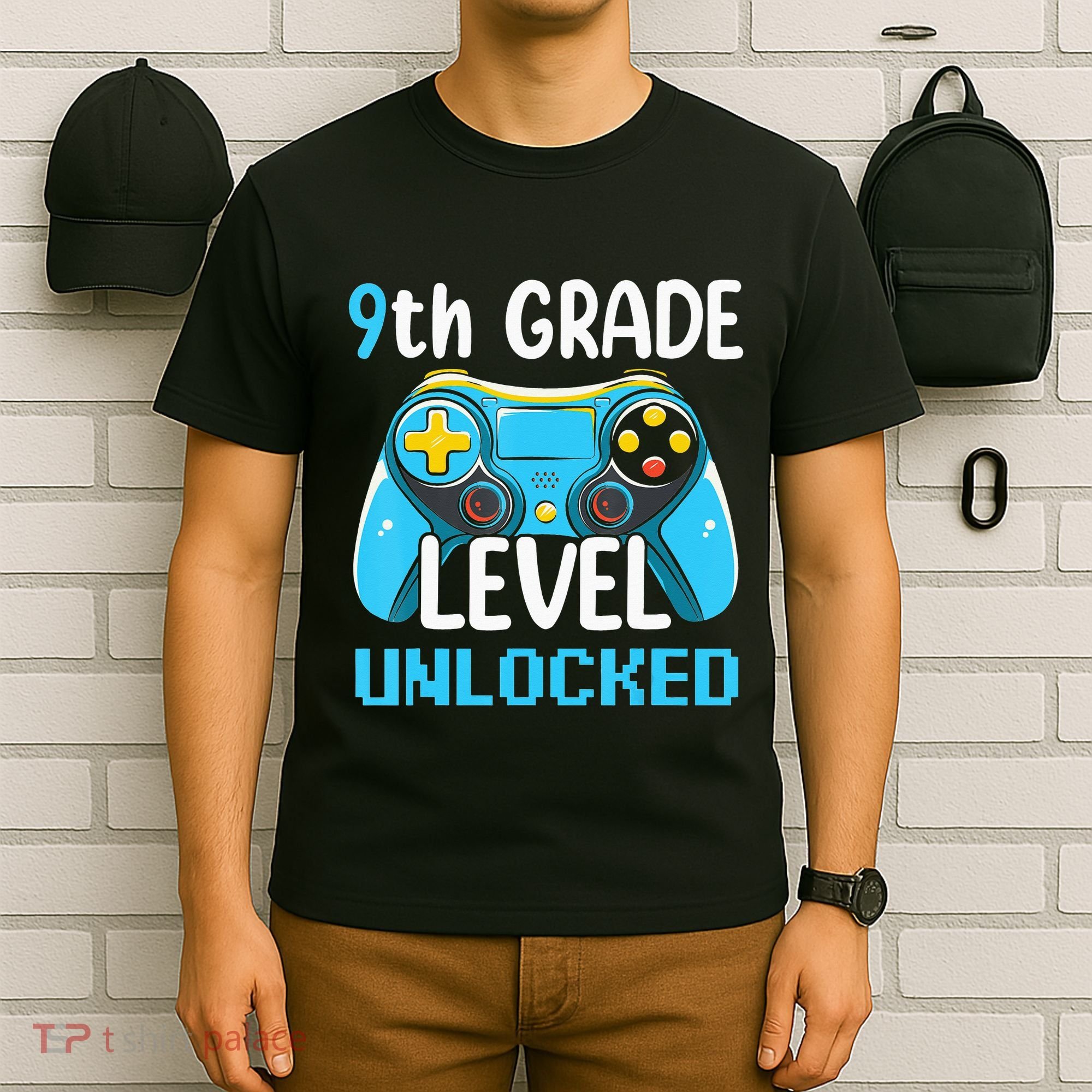 9Th Grade Level Unlocked Back To School Gamer T-Shirt