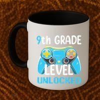 9Th Grade Level Unlocked Back To School Gamer Coffee Mug thumb 2