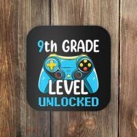 9Th Grade Level Unlocked Back To School Gamer Coaster thumb 0