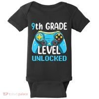9Th Grade Level Unlocked Back To School Gamer Baby Bodysuit thumb 0