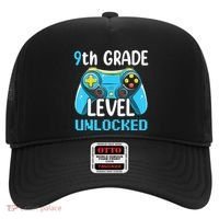 9Th Grade Level Unlocked Back To School Gamer Hat thumb 0
