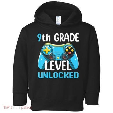 9Th Grade Level Unlocked Back To School Gamer Toddler Hoodie