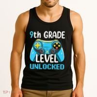 9Th Grade Level Unlocked Back To School Gamer Tank Top thumb 3