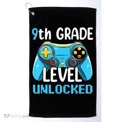9Th Grade Level Unlocked Back To School Gamer Golf Towel