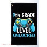 9Th Grade Level Unlocked Back To School Gamer Golf Towel thumb 0
