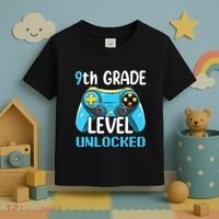 9Th Grade Level Unlocked Back To School Gamer Toddler T-Shirt thumb 3