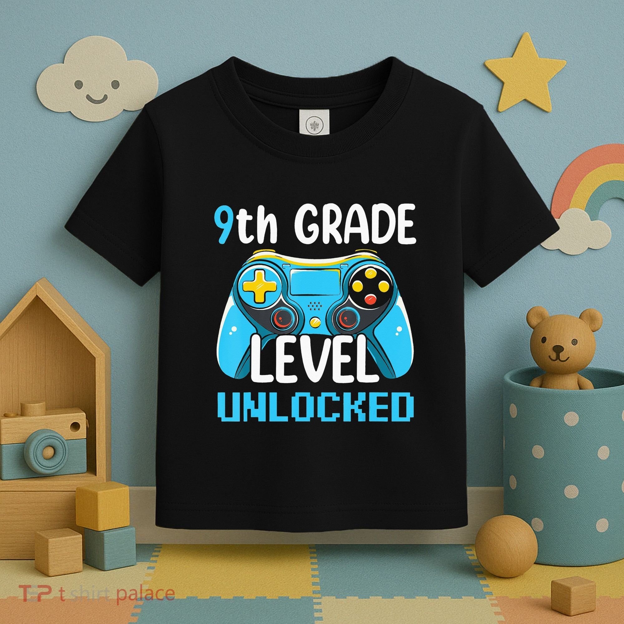 9Th Grade Level Unlocked Back To School Gamer Toddler T-Shirt