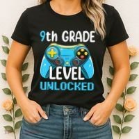 9Th Grade Level Unlocked Back To School Gamer Women's T-Shirt thumb 2