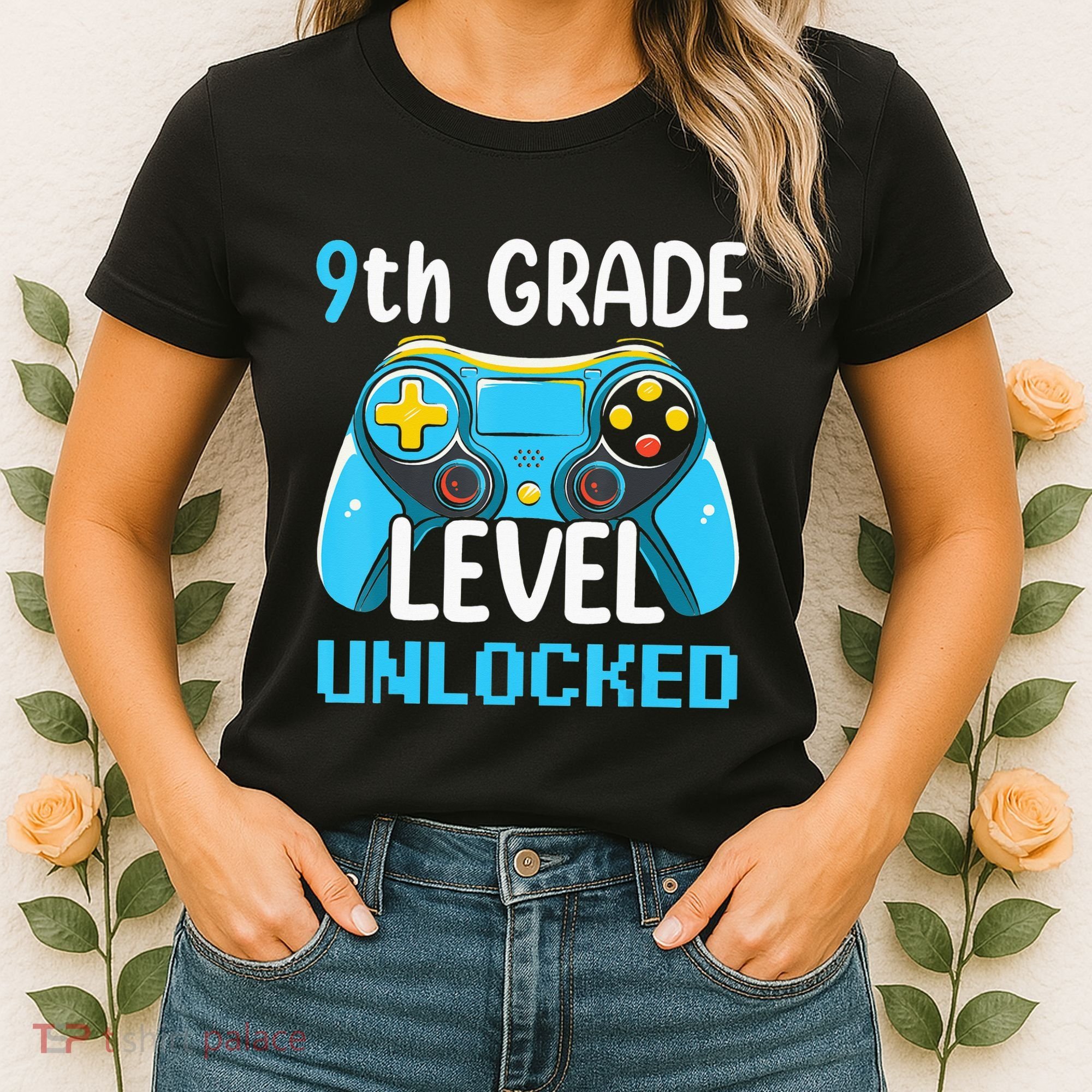 9Th Grade Level Unlocked Back To School Gamer Women's T-Shirt