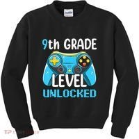 9Th Grade Level Unlocked Back To School Gamer Kids Sweatshirt thumb 0