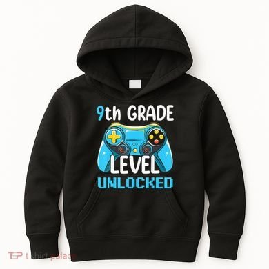 9Th Grade Level Unlocked Back To School Gamer Kids Hoodie