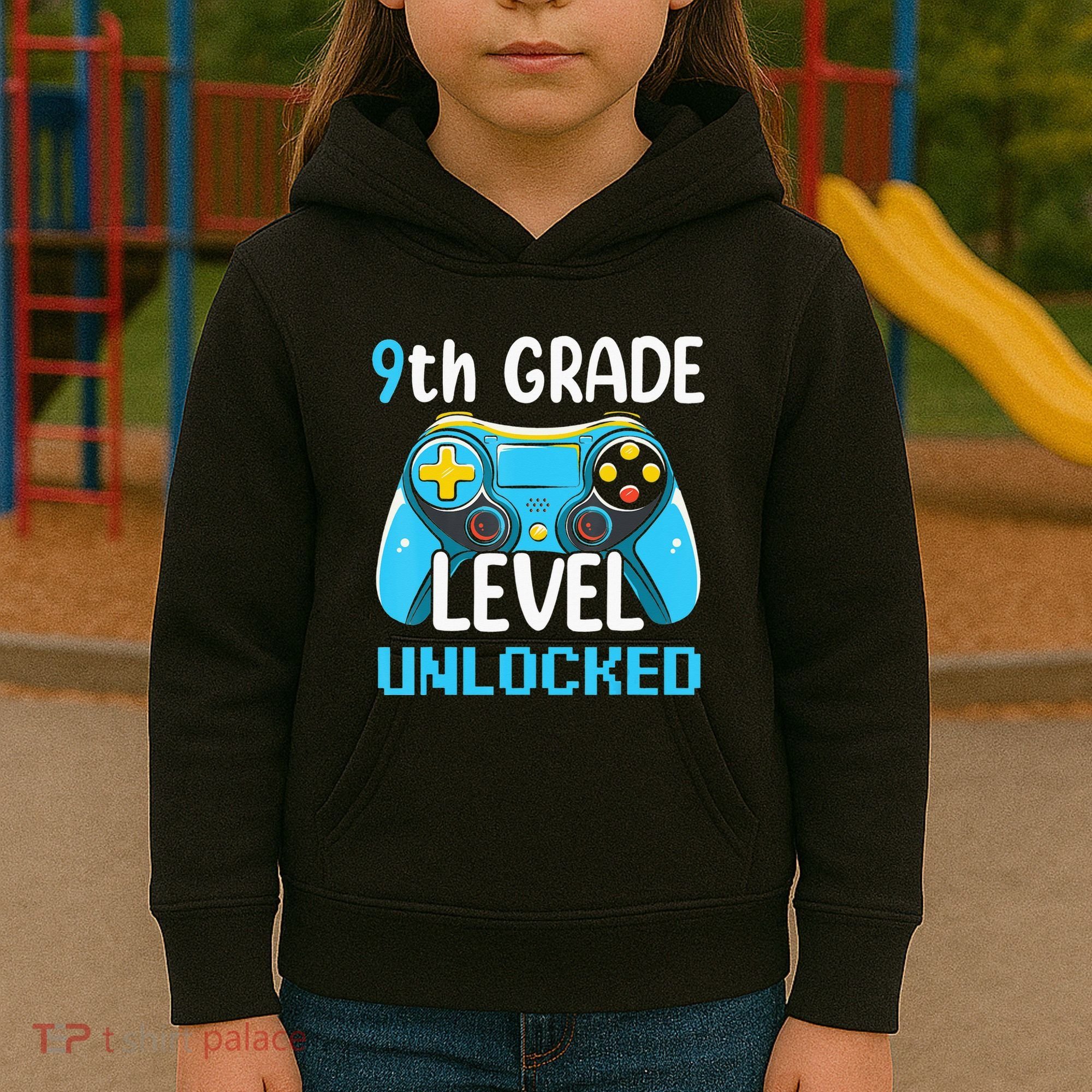 9Th Grade Level Unlocked Back To School Gamer Kids Hoodie