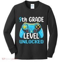 9Th Grade Level Unlocked Back To School Gamer Kids Long Sleeve Shirt thumb 0