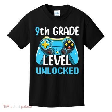 9Th Grade Level Unlocked Back To School Gamer Kids T-Shirt