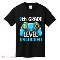 9Th Grade Level Unlocked Back To School Gamer Kids T-Shirt thumb 0