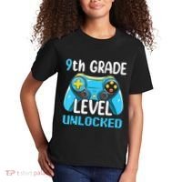 9Th Grade Level Unlocked Back To School Gamer Kids T-Shirt thumb 2