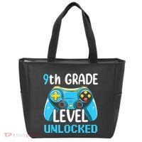 9Th Grade Level Unlocked Back To School Gamer Tote Bag thumb 0
