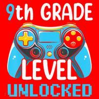 9Th Grade Level Unlocked Back To School Gamer Santa Hat thumb 1