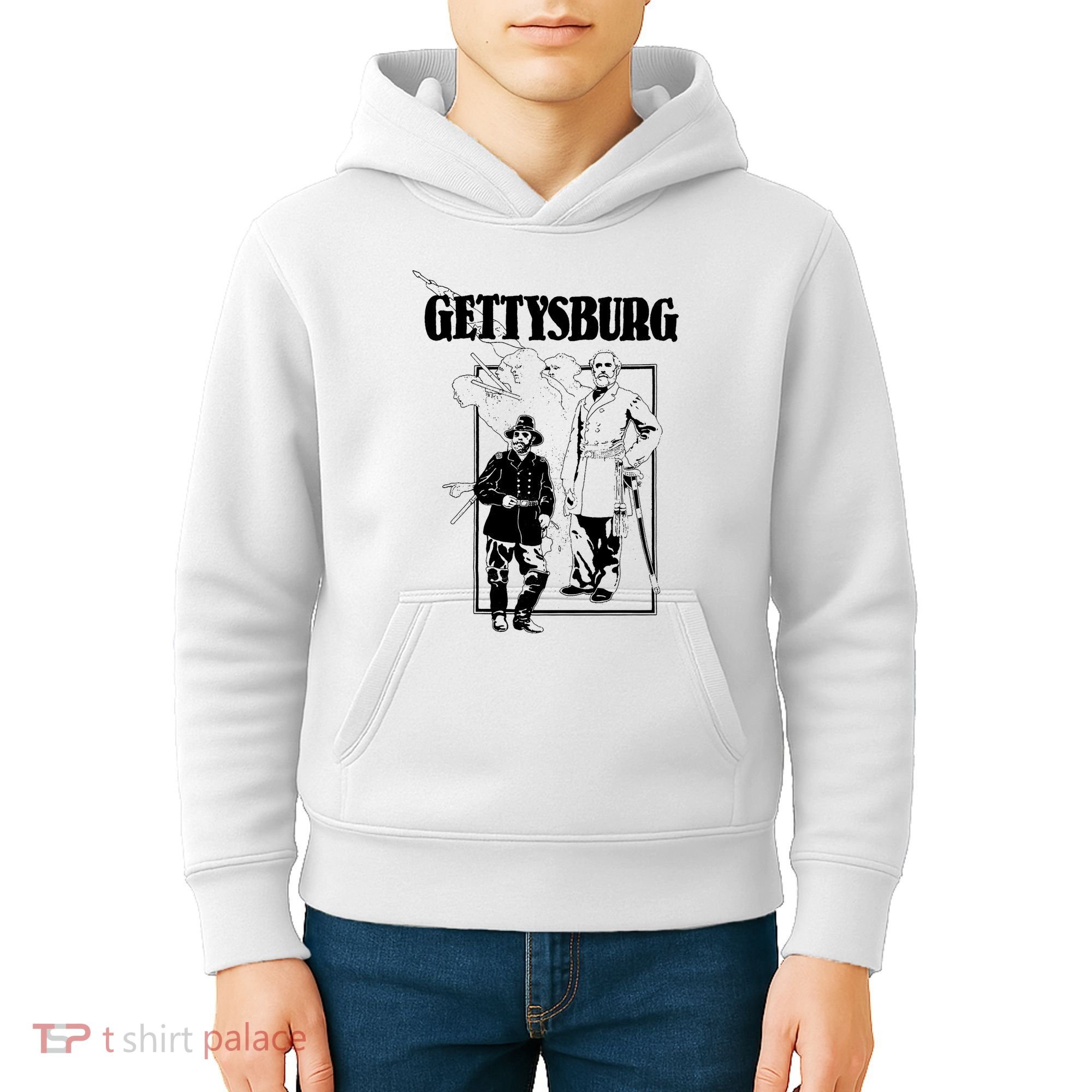90s Gettysburg Pennsylvania Civil War General Grant Kids Hoodie