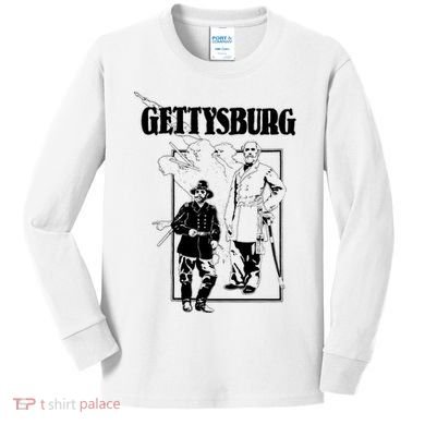 90s Gettysburg Pennsylvania Civil War General Grant Kids Long Sleeve Shirt