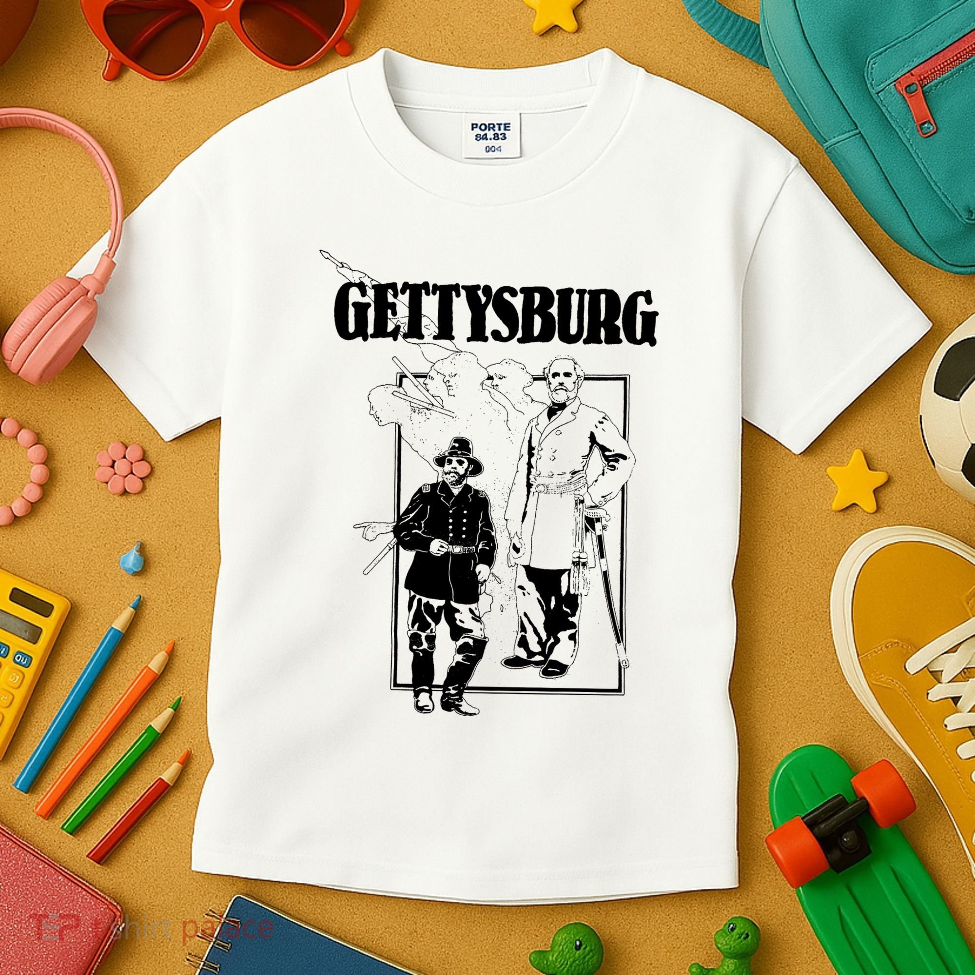 90s Gettysburg Pennsylvania Civil War General Grant Kids T-Shirt