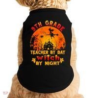 9Th Grade Teacher By Day Witch By Night Costume Halloween Gift Doggie Tank thumb 0