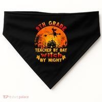 9Th Grade Teacher By Day Witch By Night Costume Halloween Gift USA-Made Doggie Bandana thumb 0