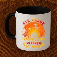9Th Grade Teacher By Day Witch By Night Costume Halloween Gift Coffee Mug thumb 2