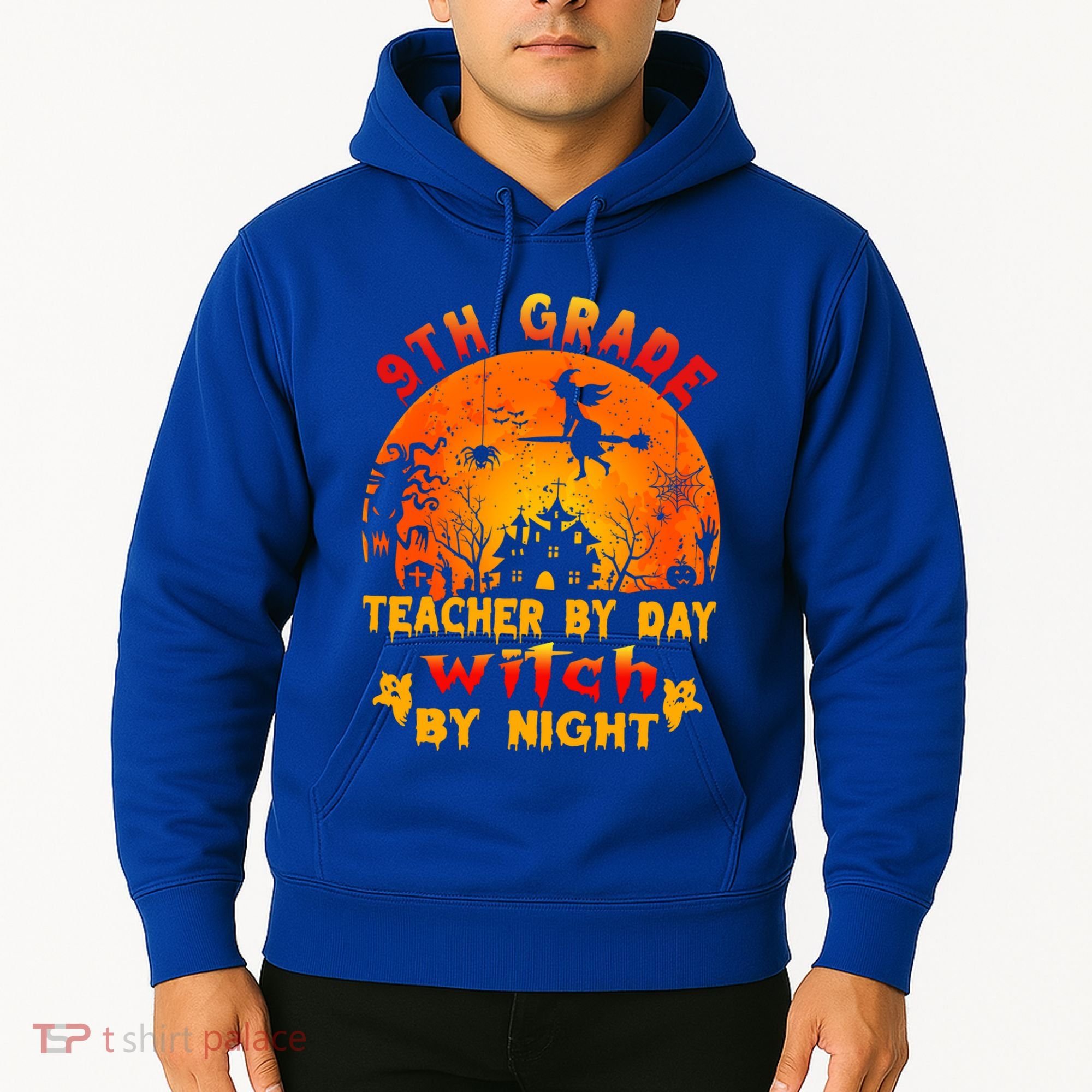 9Th Grade Teacher By Day Witch By Night Costume Halloween Gift Hoodie